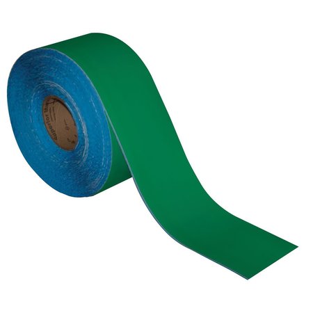 SUPERIOR MARK Floor Marking Tape, 4in x 100Ft , Green IN-40-208I